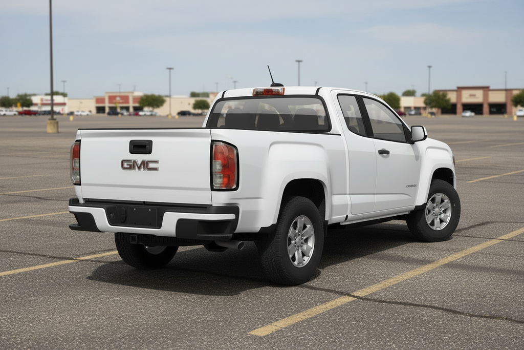 White GMC truck on a white background