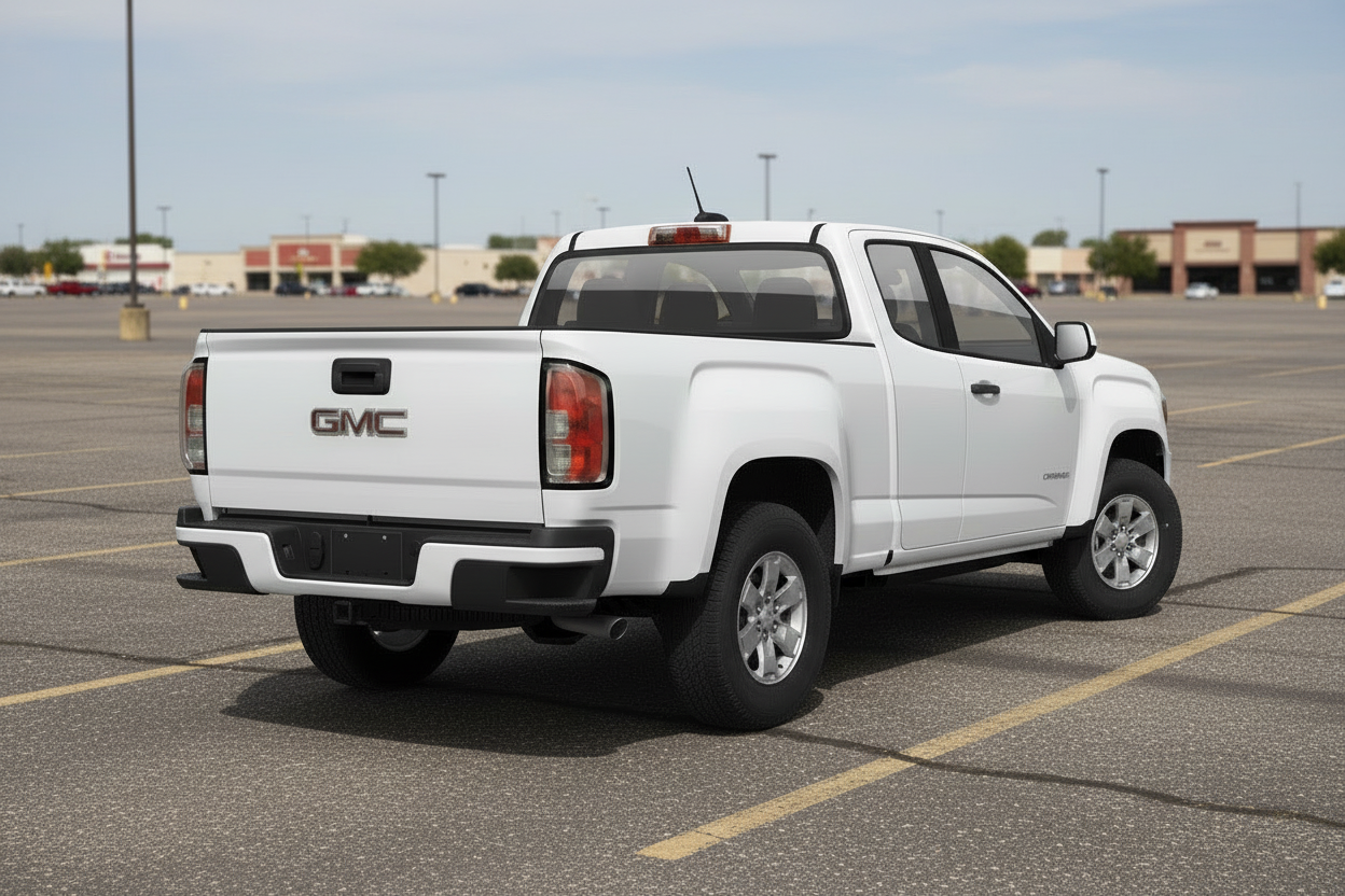 White GMC truck on a white background