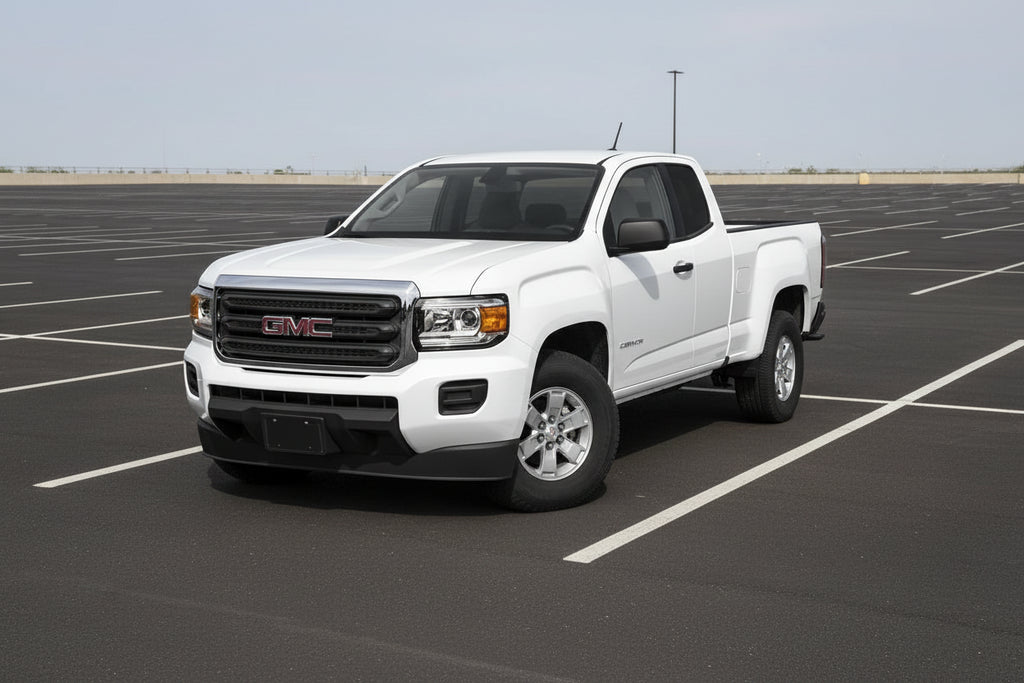 White GMC truck on a white background