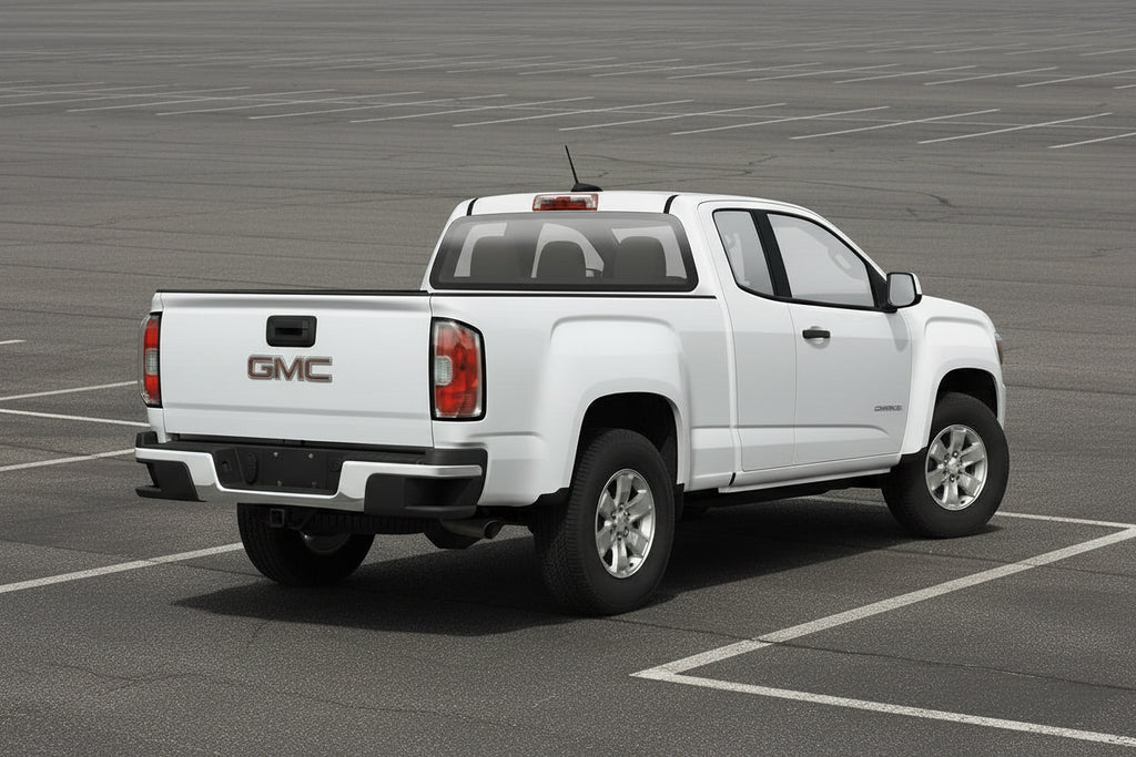 White GMC truck on a white background