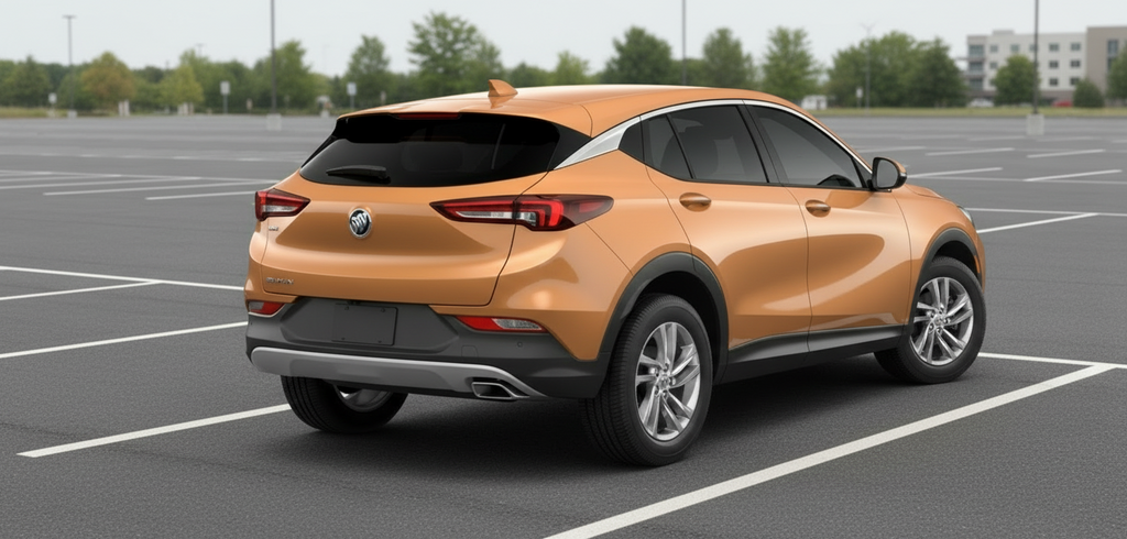 Orange SUV on a white background