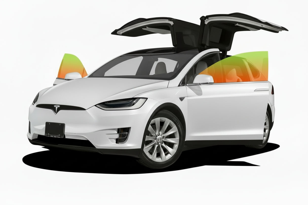 Tesla Model X - Front 2 Windows | Nano Ceramic Tint